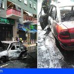 Bomberos de Tenerife extingue un incendio en un vehículo en la avenida de Los Majuelos
