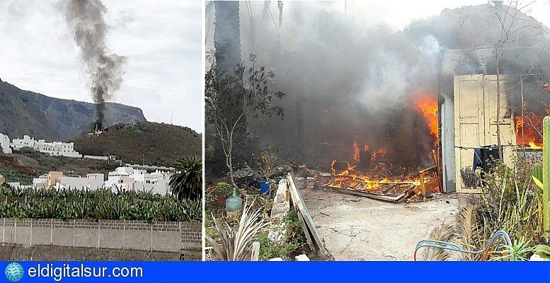 Bomberos De Tenerife Intervienen En La Extincion De Un Incendio En Una Vivienda En Los Silos