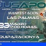 23 de Marzo manifestación policial en Las Palmas por la equiparación salarial