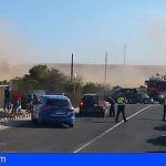 Dos mujeres fallecidas y dos heridos en una colisión frontal en La Mareta (La Tejita)