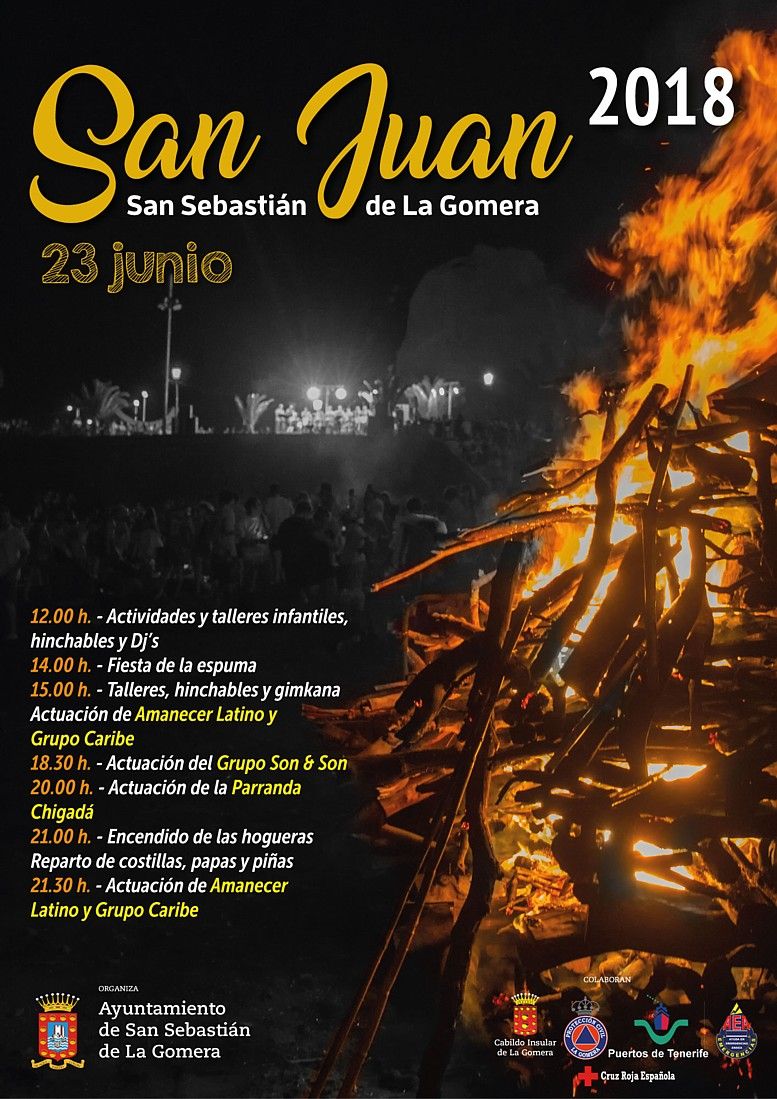 Una veintena de hogueras iluminarán la noche de San Juan en San Sebastián de La Gomera - Digital Sur
