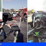 Una mujer fallecida y dos heridos leves en una colisión coche-camión en San Miguel