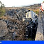 Granadilla | Un Vehículo se sale de la vía en la subida de Antojo