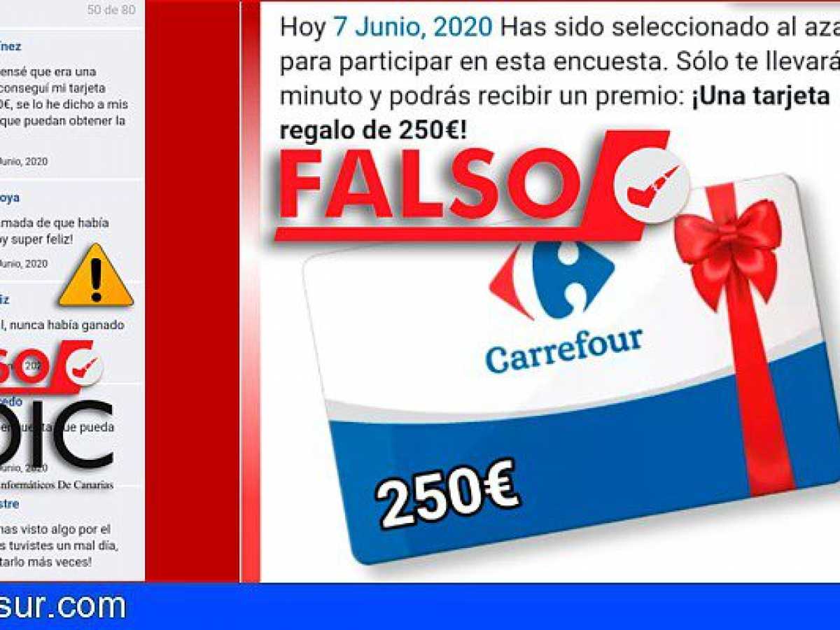 "No, Carrefour no está sorteando tarjetas regalo de 250€. Es una Estafa" - El Digital Sur