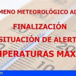 Finaliza la situación de Alerta por Temperaturas Máximas en Tenerife, El Hierro, La Palma, La Gomera y Gran Canaria