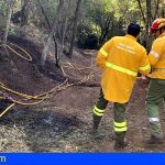 Continúan las labores de extinción del incendio en La Gomera que está estabilizado desde esta mañana