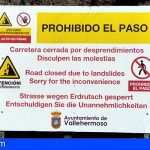 Vallehermoso declara de emergencia el cierre del acceso a Argaga