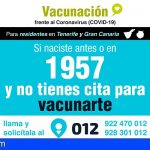 Los residentes en Gran Canaria y Tenerife nacidos antes de 1957 ya pueden solicitar cita en el 012 para vacunarse