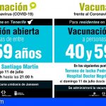 Tenerife y Gran Canaria acogen una jornada de vacunación sin cita para personas de entre 40 y 59 años
