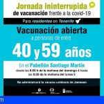 Tenerife realiza este domingo la I jornada de vacunación contra la COVID-19 durante 24 horas