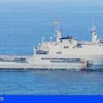 La Armada manda el buque anfibio Castilla, en apoyo a la Isla de La Palma
