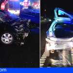 4 vehículos implicados en un accidente de tráfico en la TF-1, Las Chafiras