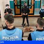 Policia local de Granadilla participa en la formación de guías caninos en el tranvía de Santa Cruz