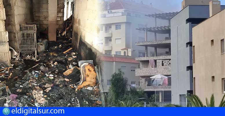 incendio de un edificio abandonado de Los Cristianos