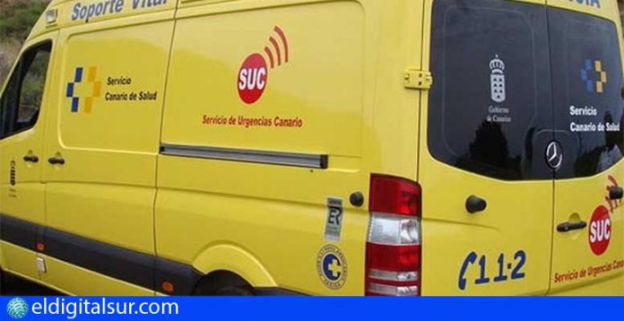Colisión entre coche y camión ambulancia SUC