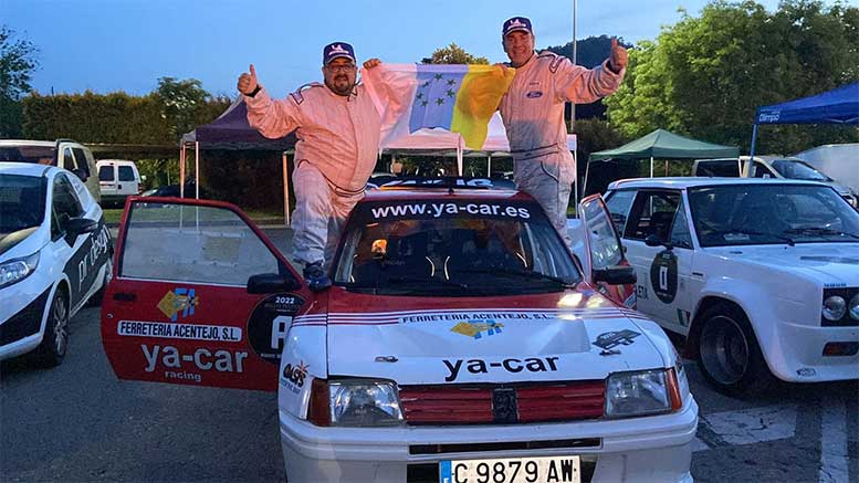 Rallye Festival Hoznayo 2022 los tinerfeños Juan Pérez y Francisco Bello