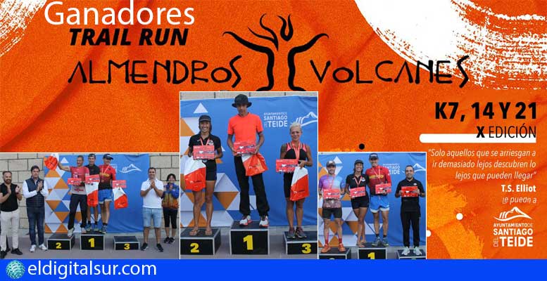 Ganadores de la X Trail Run Almendros y Volcanes de Santiago del Teide