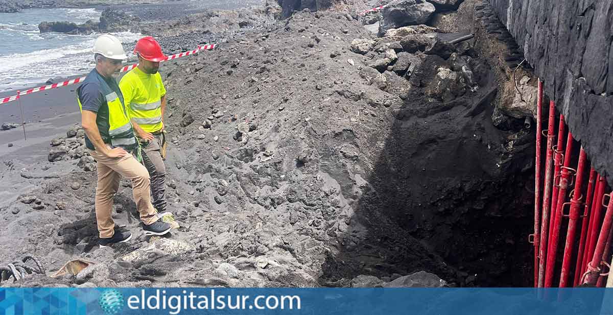 Obras de Emergencia por Temporal en Playa El Charcón - Puerto de la Cruz.