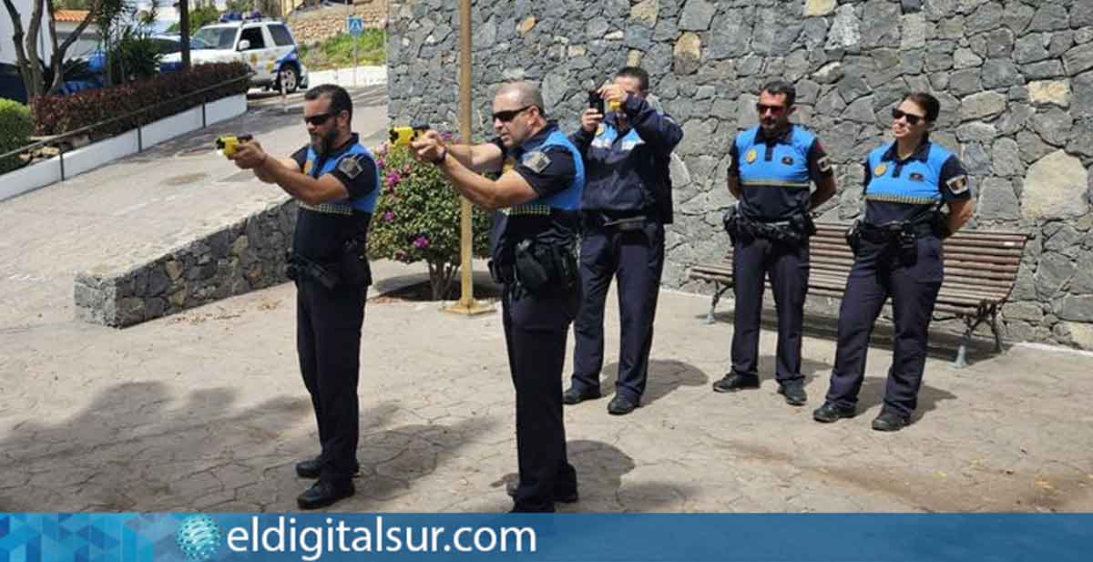 Prueba de Tásers X7 por la Policía Local de San Miguel de Abona