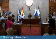 Pleno de Granadilla de Abona – Momento de retirada de la sala por parte de Coalición Canaria