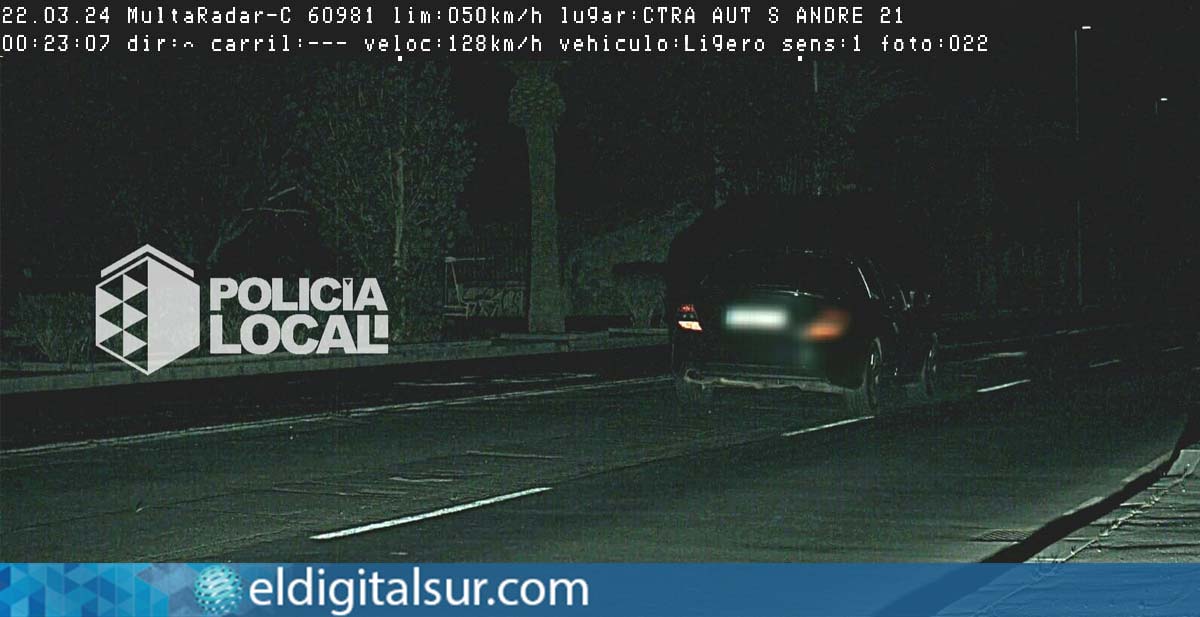 Conductor de un Mercedes pillado a 128km/h en la carretera de San Andrés