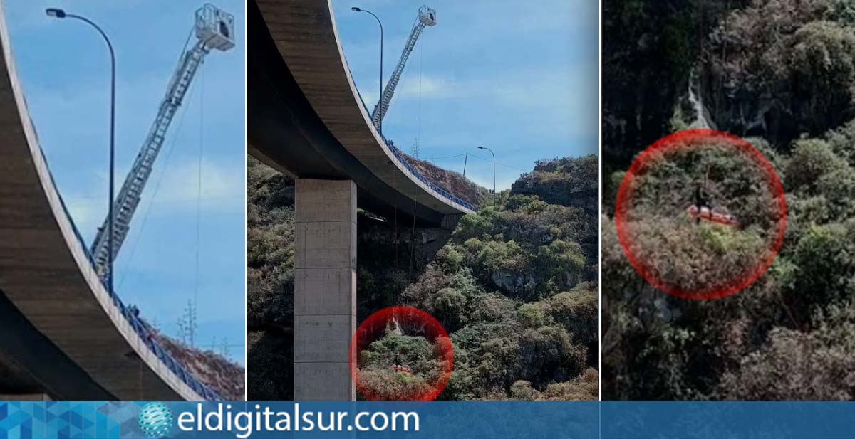 Salta al vacío desde un puente en Tenerife y sobrevive a una caída de 40 metros