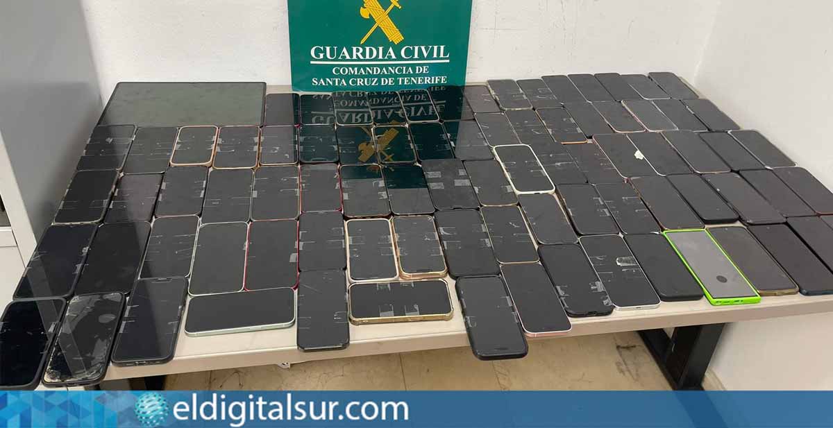 Pillado intentando salir de Tenerife con más de 80 smartphones robados hacia Senegal