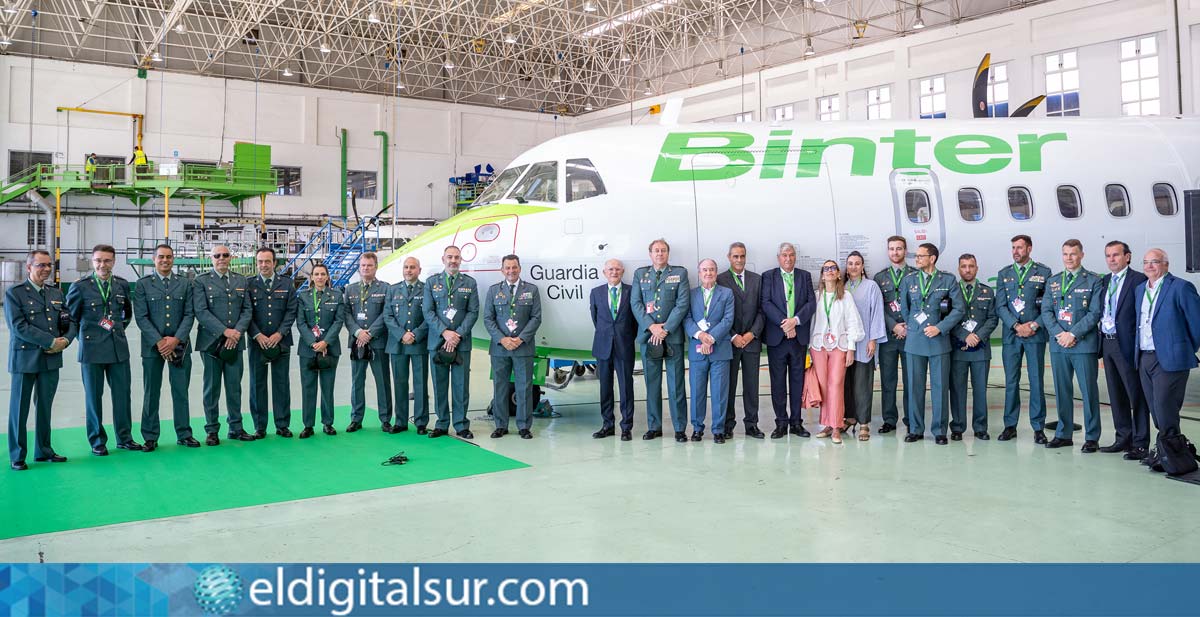 Guardia Civil vuela alto: Binter bautiza un avión en su honor