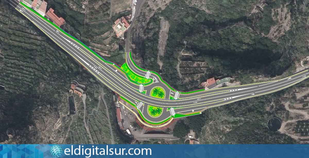 Proyecto de reordenación de la intersección en el P.K. 44+600 de la TF-5 (San Juan de la Rambla, acceso C.El Rosario