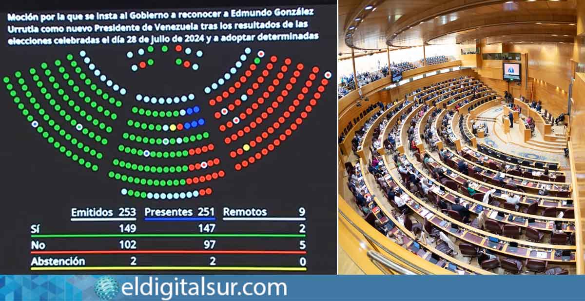 El Pleno ha aprobado la moción del PP, para reconocer a Edmundo González Urrutia como nuevo Presidente de Venezuela y a adoptar medidas apoyando el traspaso de poderes