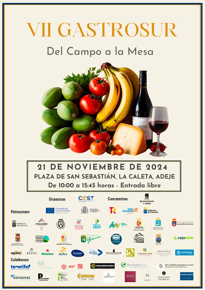 Programa de GASTROSUR 2024 en Tenerife, adeje