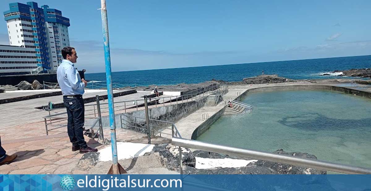 José Daniel Díaz Armas durante su visita a Mesa del Mar - Tacoronte / EDS