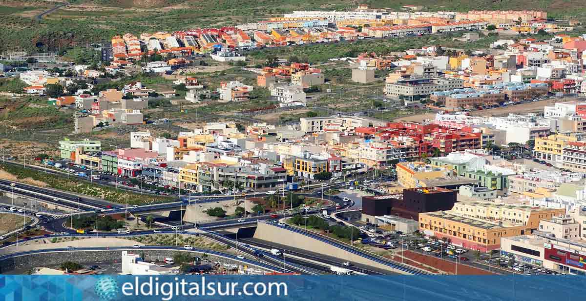 Vista aérea de San Isidro, en Granadilla de Abona