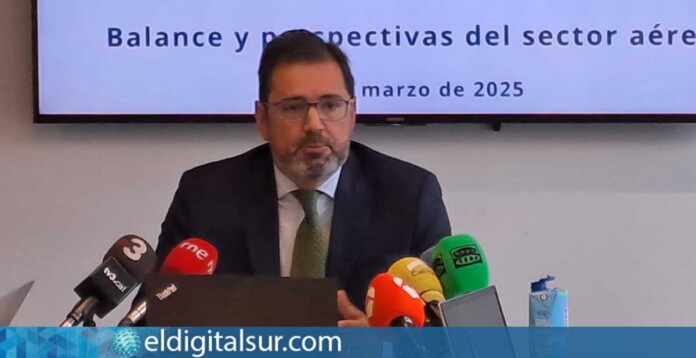 Javier-Gándara_Rueda-de-prensa-ALA-210325 Javier Gándara, presidente de ALA, durante la rueda de prensa de la asociación
