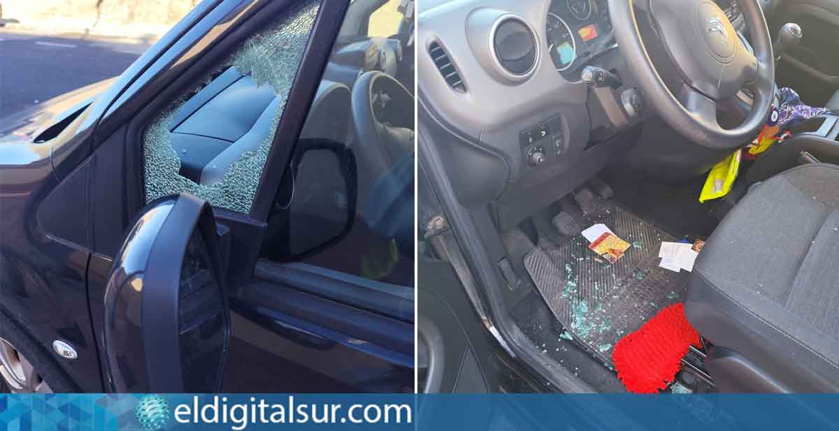 Delincuentes destrozan ventanillas para robar en el interior de los coches en el sur de Tenerife