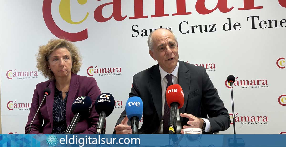 Lola Pérez y Santiago Sesé, durante la presentación conjunta del Indicador de Confianza Empresarial (ICE)