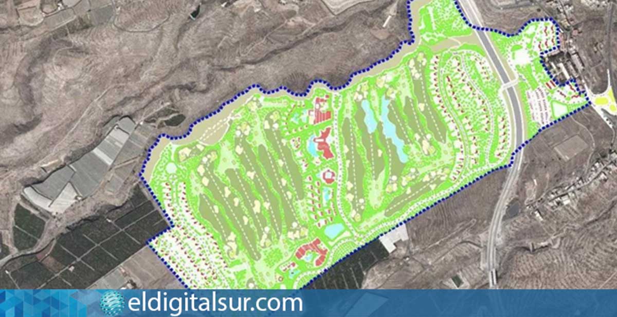 Plano del proyecto del campo de golf en Hoya Grande