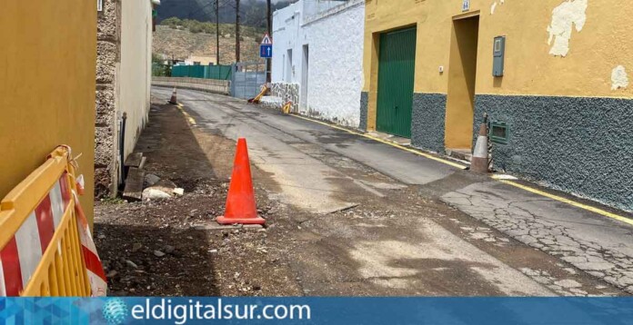 Vista de la calle La Degollada en Arico Viejo