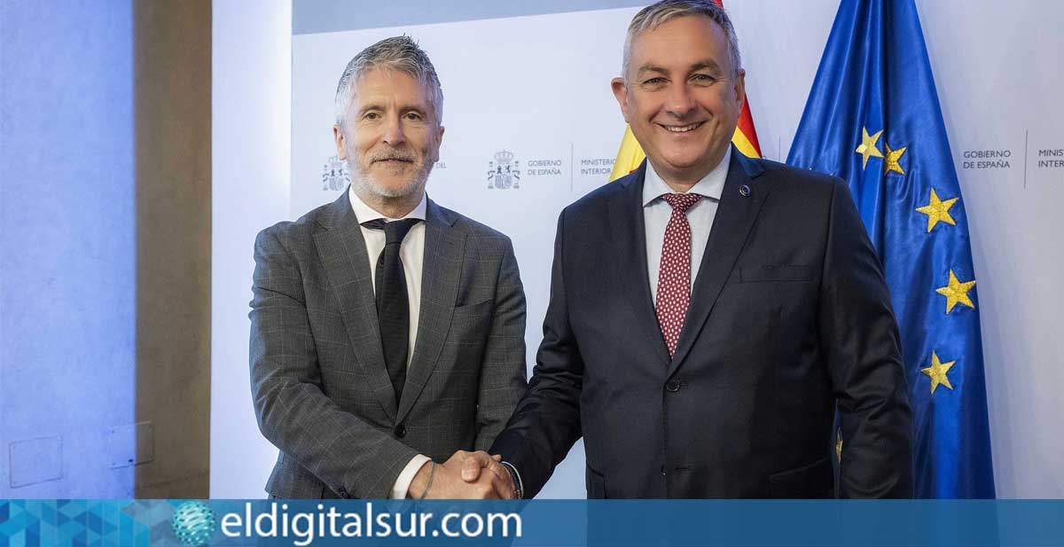 Fernando Grande-Marlaska y Jozef Síkela en su reunión en Madrid