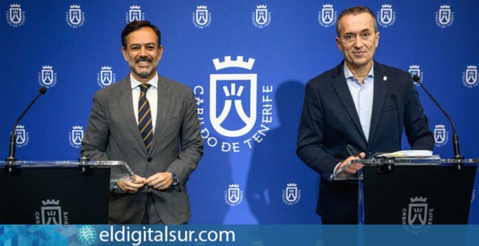 Lope Afonso (PP) y José Miguel Ruano (CC), portavoces en el Cabildo de Tenerife