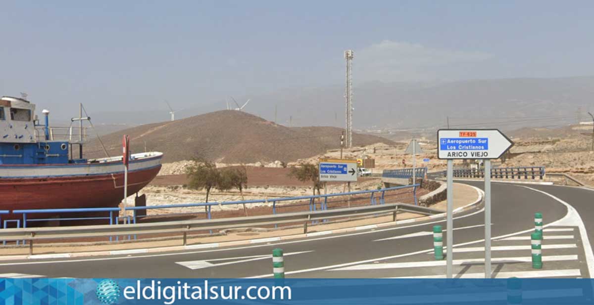 Acceso a la carretera TF-625 (Arico)