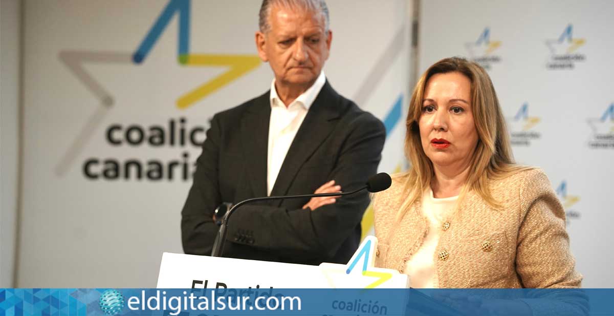 Rueda de prensa de Francisco Linares y Rosa Dávila en la sede de CC en Santa Cruz de Tenerife