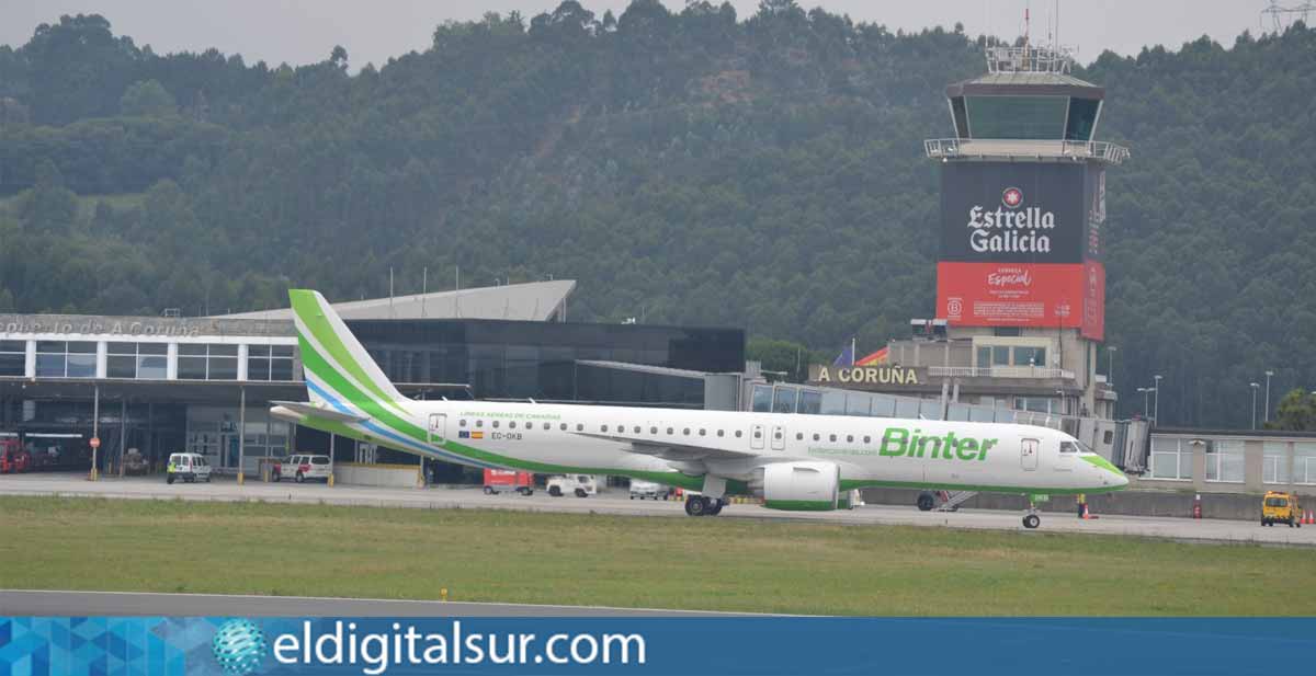 Vuelo inaugural de Binter entre Tenerife Norte y A Coruña