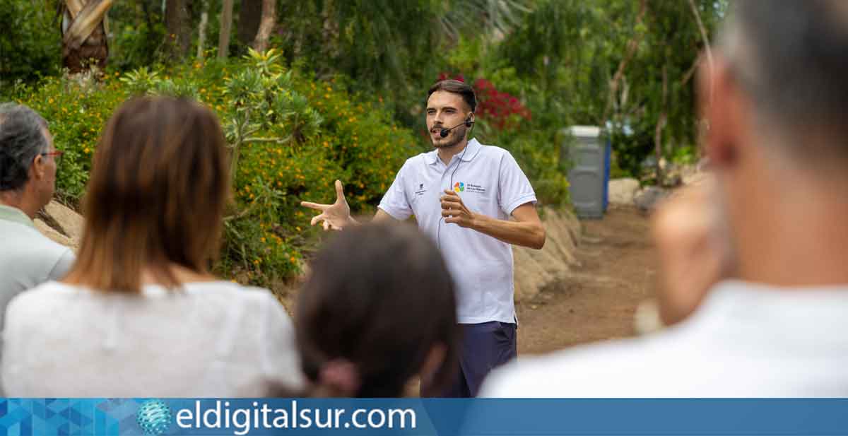 Visita guiada por el Bosque de Las Nieves, a cargo del equipo técnico, mostrando las zonas agrícolas y el jardín botánico.