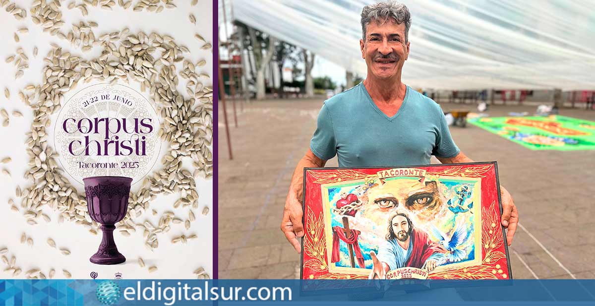 Juan Fajardo firma la alfombra efímera de 800 m² que centra el Corpus Christi Tacoronte 2025