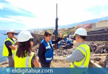 Blanca Pérez visita las obras de los pozos filtrantes
