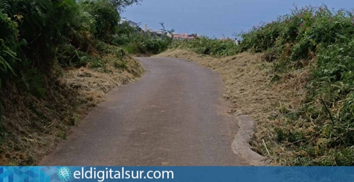 Uno de los tramos de pista agrícola acondicionados recientemente en las medianías de San Juan de la Rambla
