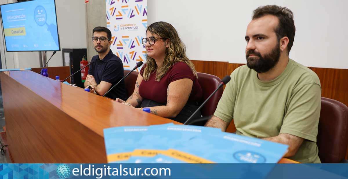 Rueda de prensa del Consejo de la Juventud de Canarias para presentar los datos del Observatorio de Emancipación correspondientes al primer semestre de 2024.