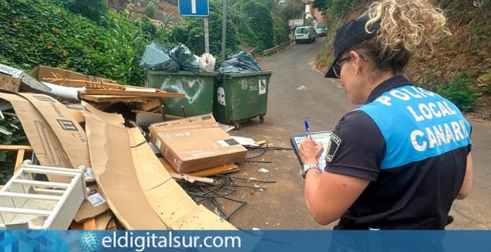 La Policía Local de Tacoronte advierte sanciones por vertidos incontrolados