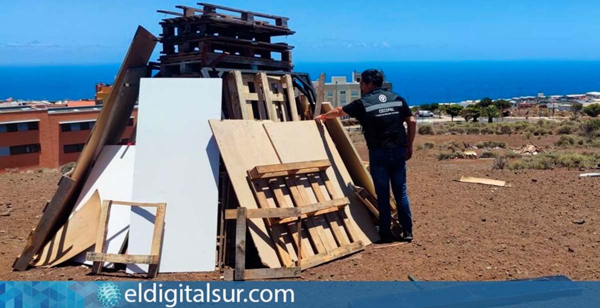 Santa Cruz de Tenerife refuerza la vigilancia para evitar incendios durante las hogueras de San Juan